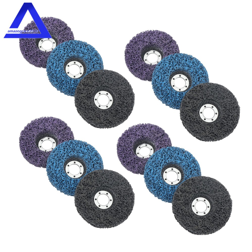 12 Pcs 3 Kinds Paint Strip Disc 4-1/2″ × 7/8″ Angle Grinder Stripper Wheels