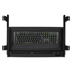 Slide Out Under Desk Keyboard Tray Pull Out Keyboard Drawer Shelf w/ Pen Holder