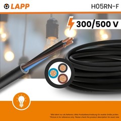 10 meter lap cable 1600251 h05rn-f 2×1 mm² copper connection cable strand rubber