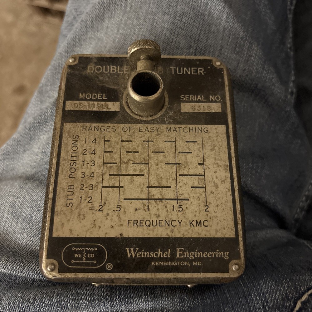 Weinschel Engineering Double Stub Tuner Model DS109 LL AS IS PARTS