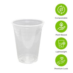 Karat Earth 10oz PLA Cup, Clear (78mm) – 1,000 pcs, KE-KC10