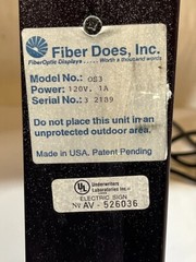 Fiber Does, Inc. Model OS3 – Yes, We Are Open – Fluorescent Lighted Retail Sign
