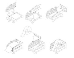 Rollo Thermal Label Holder for Rolls and Fan-Fold Labels – Shipping Black