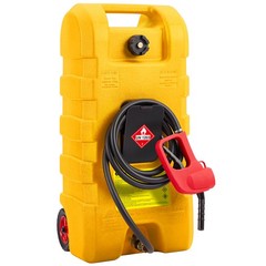 15 Gallon Fuel Caddy Portable Gas Storage Tank Container with Hand Pump 10ft US