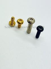 5pcs Titanium Bolt M6x12 16 20 25 30mm Button Head Hex Ti Gr5 Screws for Bicycle