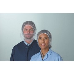 Condor 1Ttu7 Hairnet, Polyester, 20 In Dia., White, M, 100 Pk