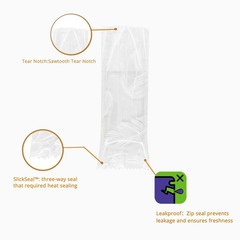 4CustomPrint Open Top Mylar Bags Heat Sealable Cute Stick Pouch for Samples