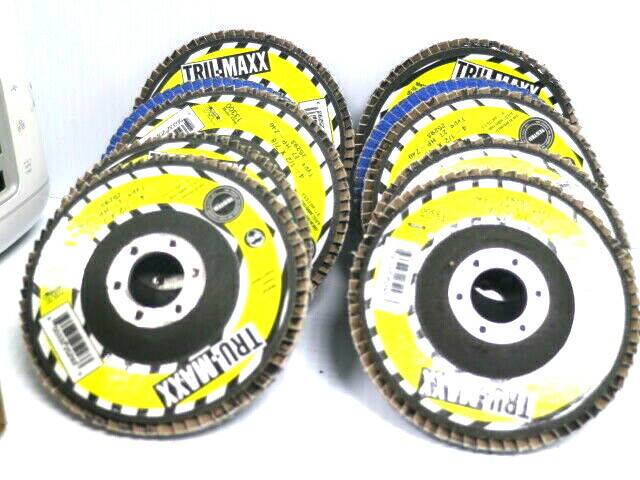 10 COUNT TRU-MAXX FLAP DISC 4-1/2X7/8 T27 HIGH PERFORMANCE STAINLESS RPM 13300 1