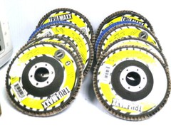 10 COUNT TRU-MAXX FLAP DISC 4-1/2X7/8 T27 HIGH PERFORMANCE STAINLESS RPM 13300 1