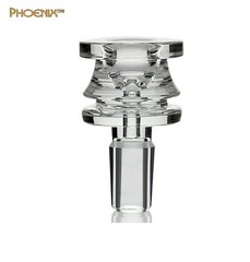 14mm Glass Bowl Thick Grav Style Male slide One Hole Push Bowl downstem