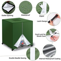 IBC Tank Cover – 275 Gallon Waterproof Heavy-Duty Oxford Fabric with Zipper &…