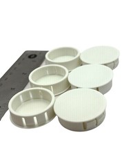 1 3/8″ Hole Nylon Locking Panel Plugs Black/White Dome Cover 1 1/2″ Top Width