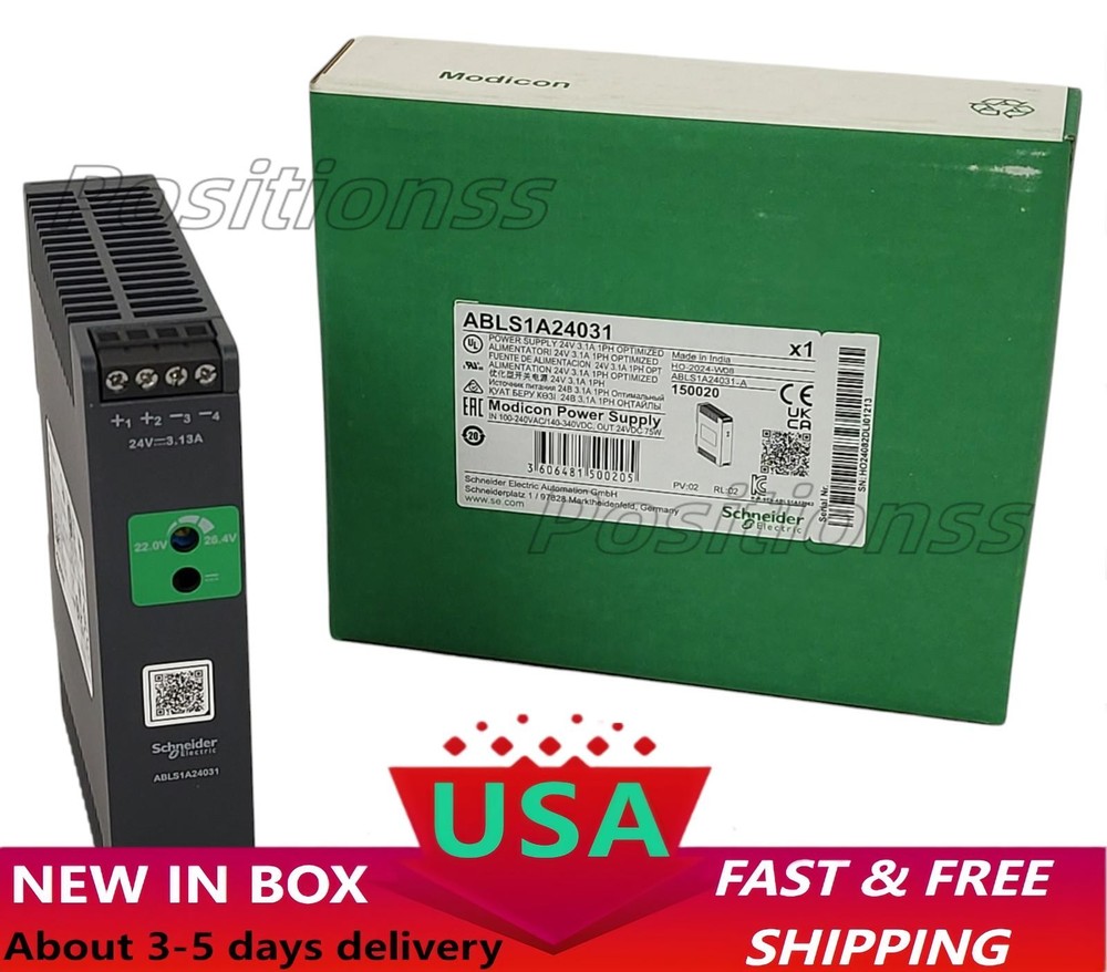 Schneider ABLS1A24031 Regulated Power Supply 100-240V AC, 24V 3.1 A Single Phase