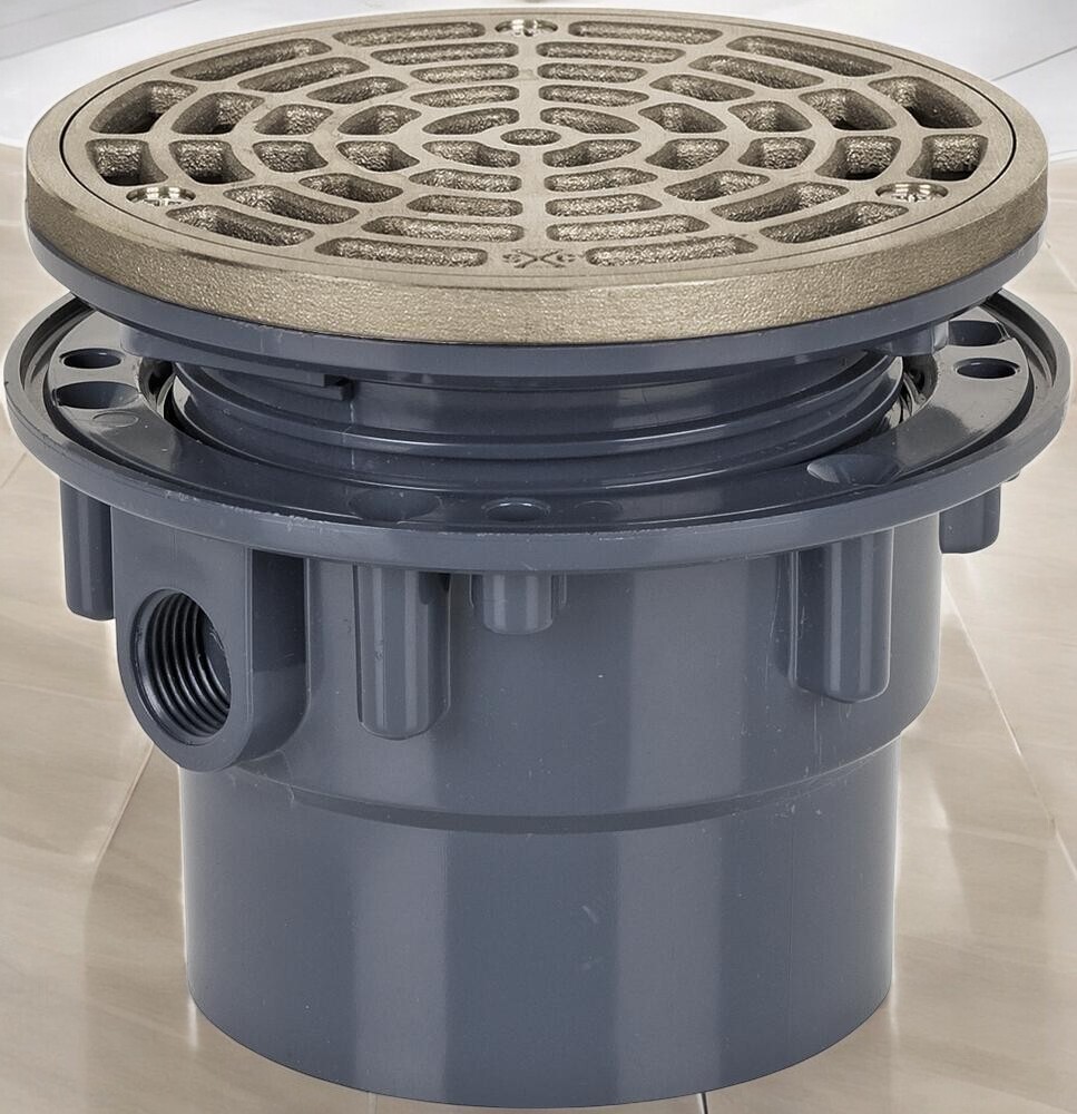 Sioux Chief 3″ x 4″ Adjustable Floor Drain w/ Nickel Bronze Strainer Heavy Duty