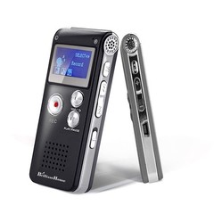 16GB Voice Activated Digital Recorder with Playback and Password Protection