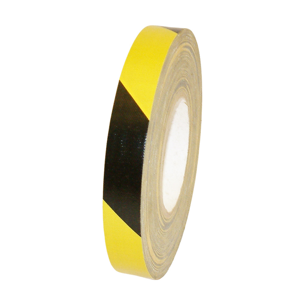 JVCC Hazard Duct Tape: 1 in. x 60 yds. (Black with Yellow stripes)