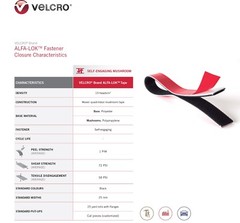 VELCRO® Brand ALFA-LOK™ Reclosable Fastener 1″ W (Mated) – GP11W 1, 3, 6 or 10FT