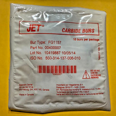 KERR JET Dental Carbide Bur FG 1157. 10pk. Fissure round end.
