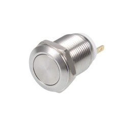 2 Pieces 12mm momentary push button switch Flat Head 3A 250V