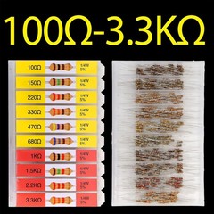 100 Ohm – 1M Ohm with 5% Carbon Resistor Assortment Kit and Electrical Indust…