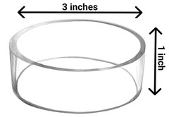 AZM Acrylic Plastic 3″ Display Ring and Stand for Basketball, Football