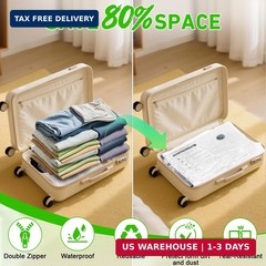 15PK Vacuum Storage Bags with Wireless Electric Pump Travel Space Saver Set!