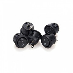 10x Circle Rocker Switches Round Small Mini ON/OFF AC 125V/250V Car/Truck DC 12V