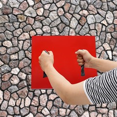 Seamless Texture Stamp Mat for Concrete Molding, 22.83×17.13 Inch Durable PU