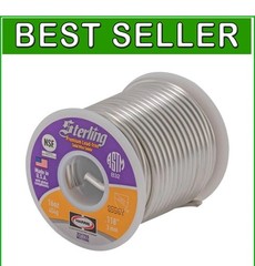 16oz LEAD-FREE SOLDER plumbing HARRIS PRODUCT .118″ 3mm STERLING 454g MADE inUSA