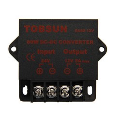 Power Converter DC 24V to DC 12V 5A 60W Voltage Regulator Step Down Buck Reducer