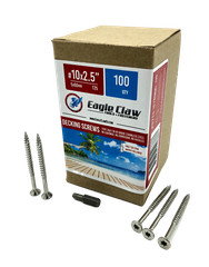 Eagle Claw Stainless Steel Wood Screws Star Drive Flat Head Various Sizes