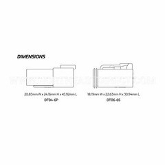 6 Pin Deutsch DT04-6P DT06-6S waterproof electrical connector kit