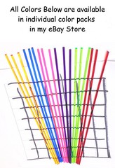 18 Rods x 6 Different Colors 1/8” inch Diameter Pink Blue Green Purple Amber Red