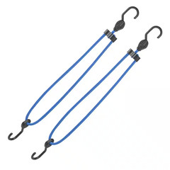 22 In. to 32 In. Adjustable Super Strong Bungee, Blue (2-Pack)