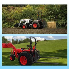 3 Pt Hitch Pallet Fork Attachments for Category 1 Tractors 1500LBS Adjustable