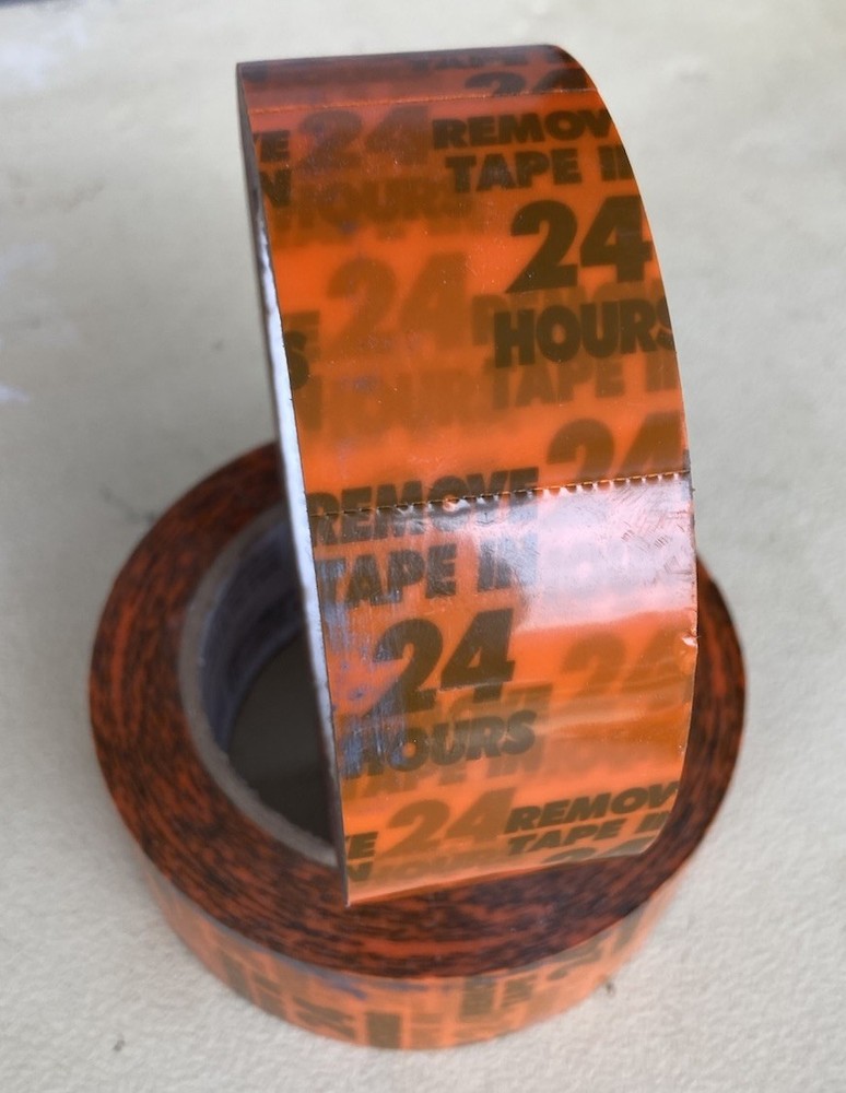 Gold Glass Tape Windshield Holding Tape Remove in 24 Hours Orange 2 Rolls New
