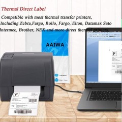 4000-20000 4×6 Fanfold Direct Thermal Shipping Labels for Zebra & Rollo Printers