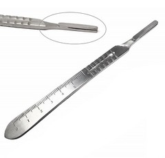 50 Sterile Surgical Blades #24 With Free Scalpel Knife Handle #4