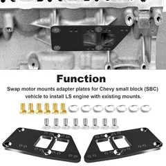 for LS Swap Motor Mounts Adapter Plates for SBC Vehicle to LS Engine LS1 LS2 …