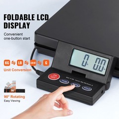 VEVOR Shipping Scale Digital Postal Scale 110 lbs x 0.07 oz. AC/DC Package LCD