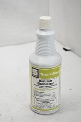 Spartan SparCling Restroom Disinfectant Fresh Mint 32oz Quart Bottles Case 10