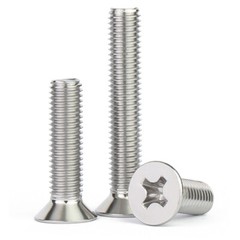 M3 M4 M5 Phillips Machine Screws Countersunk Flat Head Bolts A2 Stainless Steel