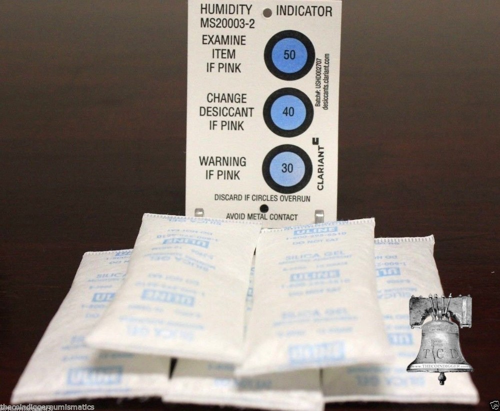 10 Gram Silica Gel Desiccant Packets Tyvek Meets FDA 5 Pieces Gun Safe Coin Box