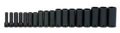 18pc 7 – 24mm, 3/8″ Drive, 6 Point Impact Deep Clip Rail Socket Set Williams USA