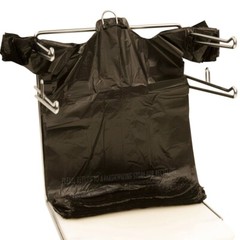 Black T Shirt Bags Plastic Grocery Shopping Carry Out Bag 11.5”x6.5”x22”