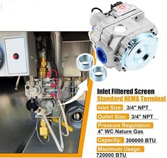 Gas Fryer Repair Parts 700 Series Millivolt Gas Valve Replacement for Robertshaw