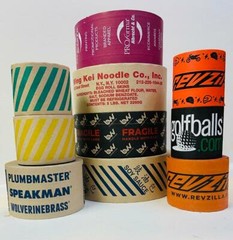 CUSTOM PRINTED PACKING TAPE 2″ X 110 YDS 36 PER CASE 5 CASE LOT 180 ROLLS