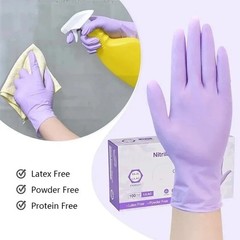 10-100 Fuchsia Nitrile Disposable Gloves Latex-Free for Kitchen, Cleaning, Salon