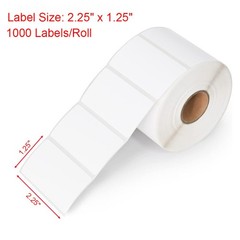 2.25”X1.25″ Direct Thermal Barcode Labels for Zebra Printer 1000 Label Per Roll