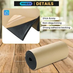 Neoprene Sponge Foam Rubber Sheet with Adhesive Backing, 1/2x12x54 Inch
